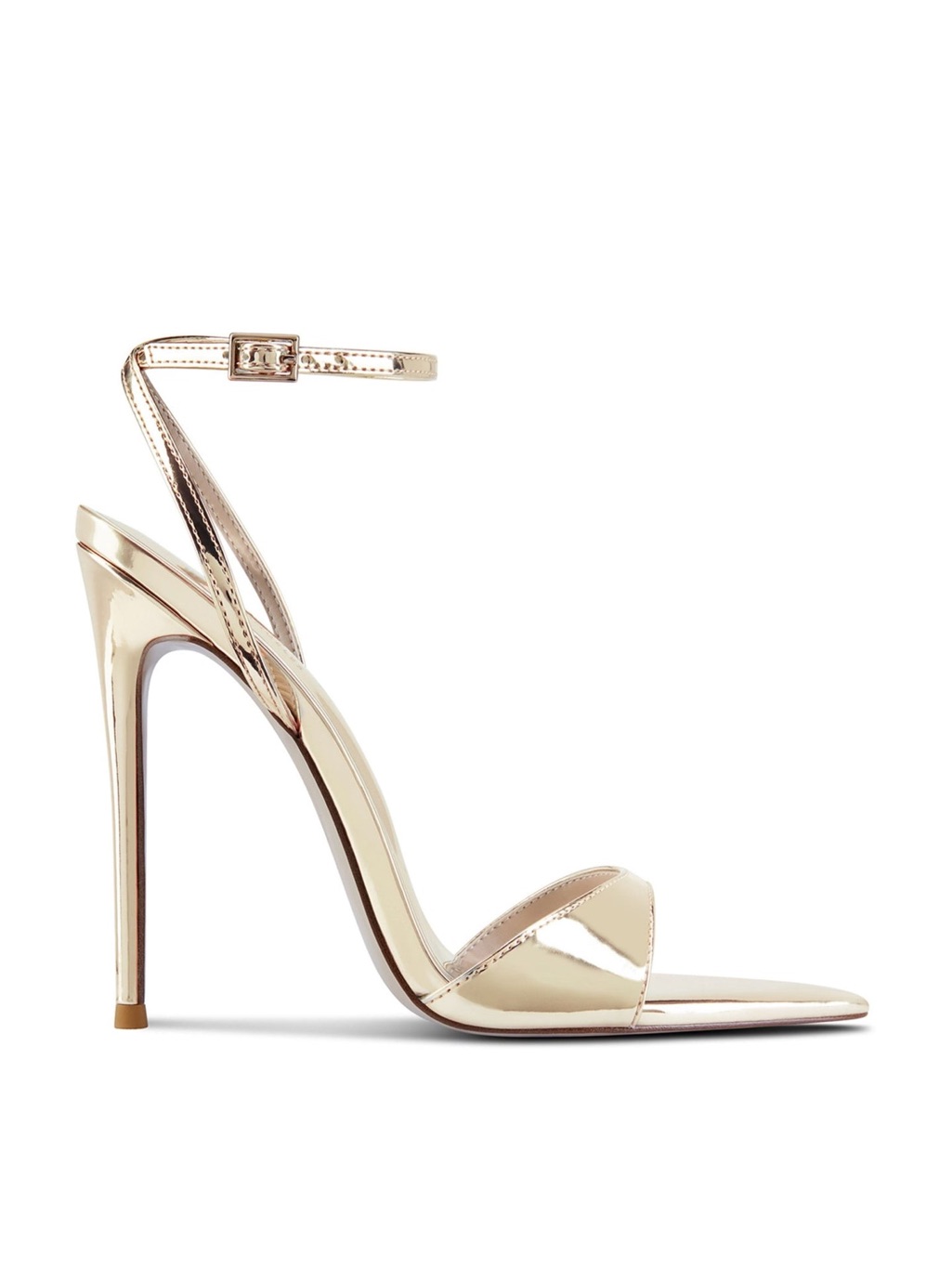 Femme La Gg Heel In Mirrored Gold | Like New